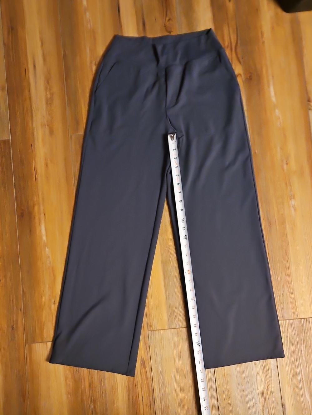 Wide-Leg Women's Pants in Charcoal Gray